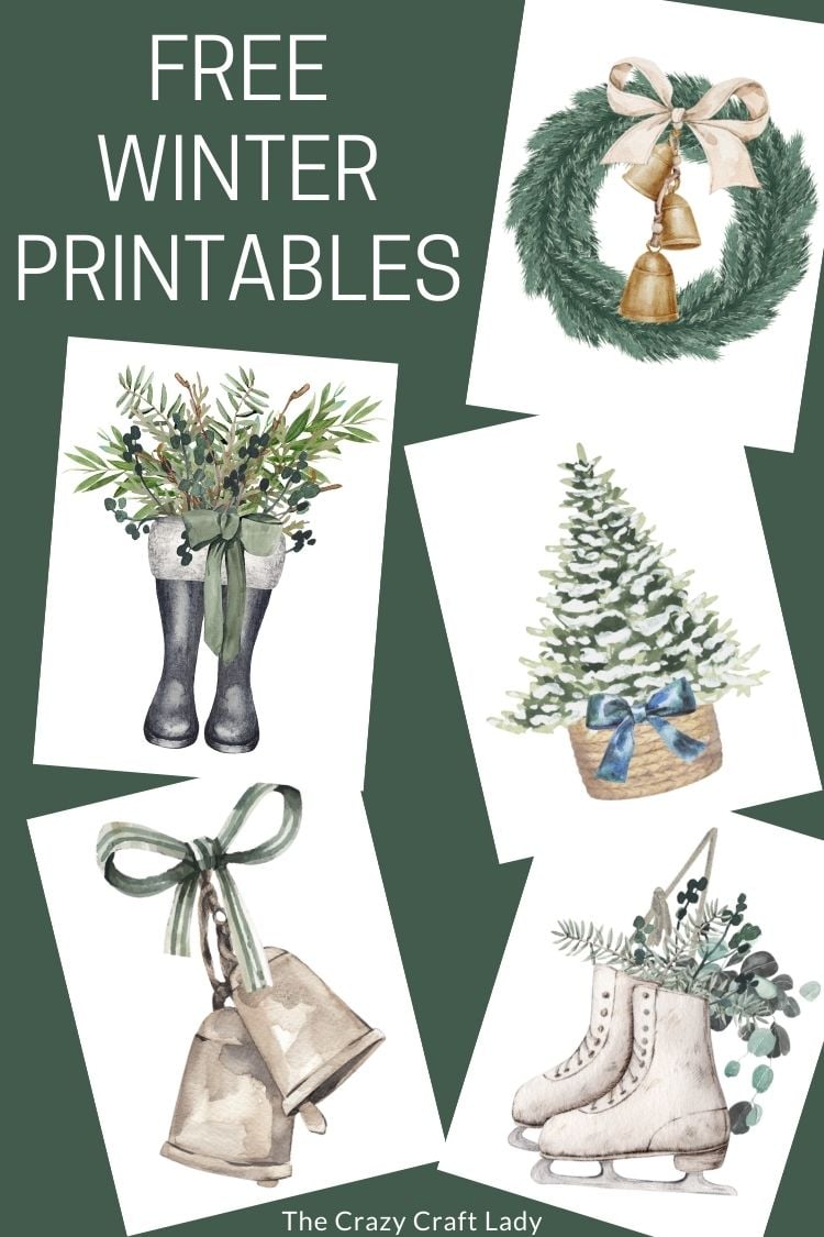 free winter printable art - home decor printables - the crazy